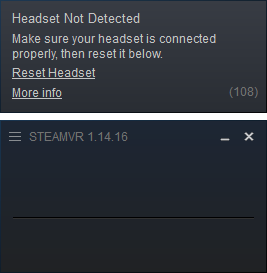 SteamVR headset not detected