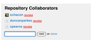 Figure 4-12. Une liste des collaborateurs sur votre projet.